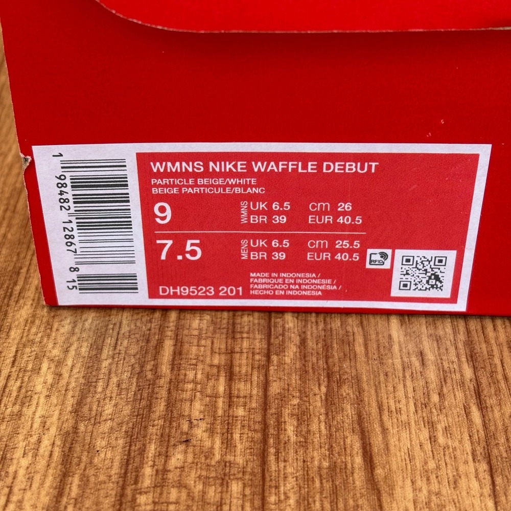 Nike Waffle Debut Womens 9 Particle Beige White DH9523-201 Retro Sneakers NEW - Picture 7 of 7